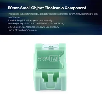 

50Pcs SMD SMT Component Container Storage Boxes Mini Electronics Storage Cases Organizers SMD SMT Storage Box