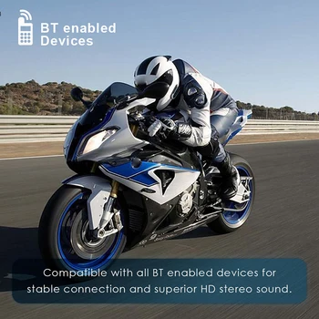 

Waterproof Moto Bluetooth V4.1 Helmet Headset Motorcycle FM Radio Headsets Stereo Helmet Earphone with Handsfree