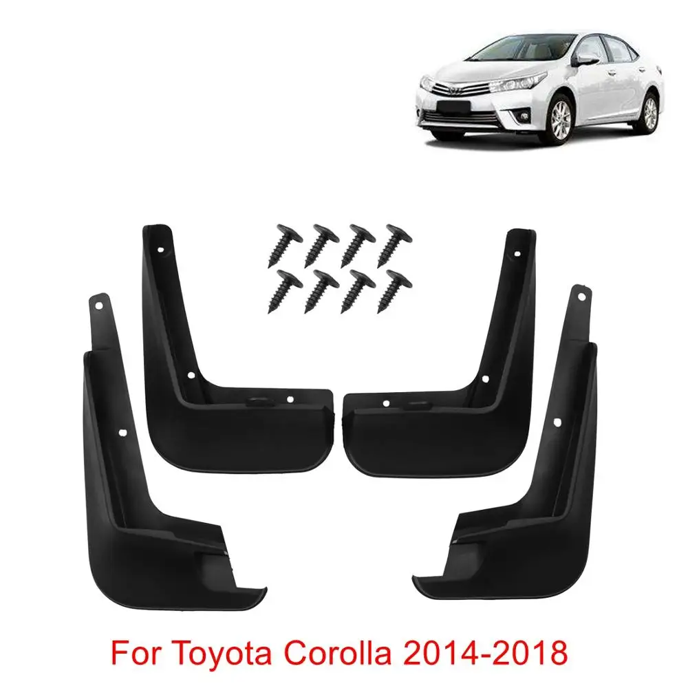 X AUTOHAUX 4 шт. пластиковый автомобильный передний задний крыло брызговики Брызговики набор для Toyota Camry Highlander Corolla 98-15 - Цвет: Corolla 2014-2018