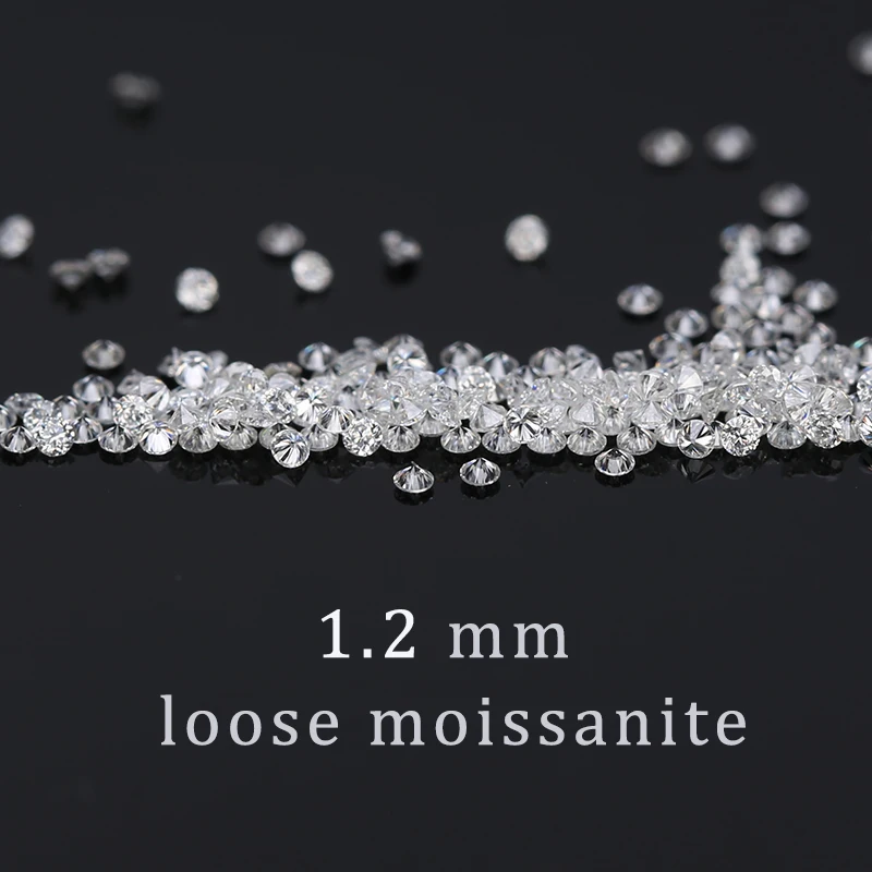 1 2 мм всего карат FG цвет круглый блестящий огранка moissanite свободный браслет из