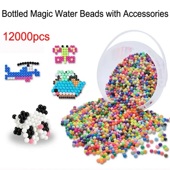 

12000pcs Magic Puzzle Toys Water Mist Bead Set with Accessores DIY Craft Handmade Sticky Beads Educational Toys Kids Good Gifts
