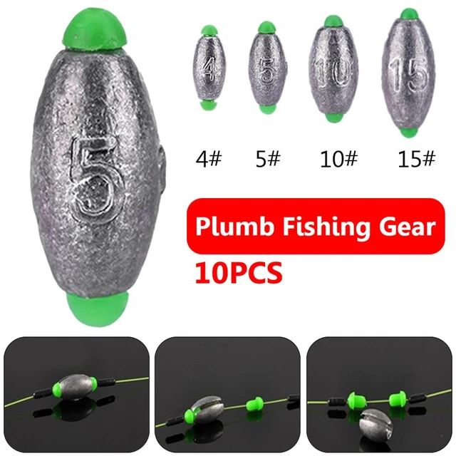 10Pcs Quick Lead Sinker Fishing Lure Accessories Olive Shaped