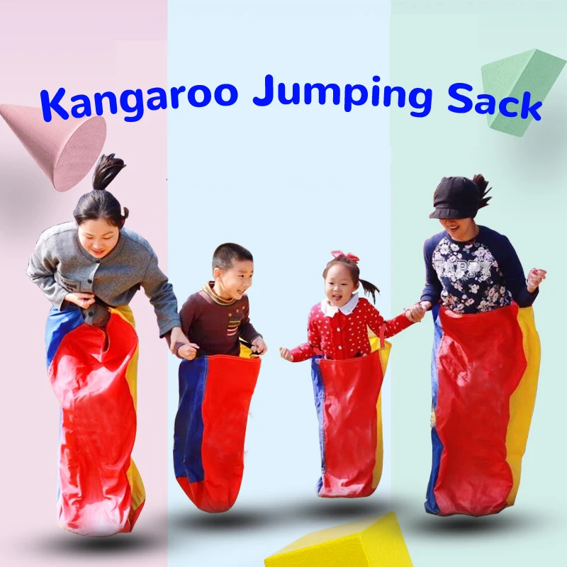 Child Sack Racing Game Jumping Sport Day Kids Family Garden Outdoor School 
