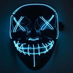 Хэллоуин СВЕТОДИОДНЫЙ маска 3 Режим вспышки DJ вечерние загораются масок светится в темноте карнавал вечерние смешной костюм Косплэй