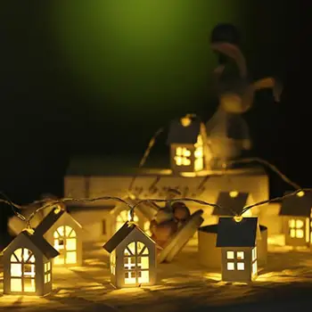 

10LED Mini House Shape String Light Fairy String Light For Wedding Xmas Party Christmas Decoration For Wedding, Xmas, Party