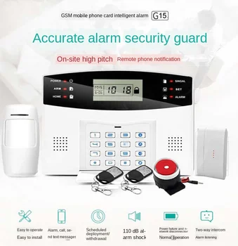 

Anti-theft Alarm GSM Mobile Phone Card Alarm Wireless Smart Alarm System Household Commercial Use