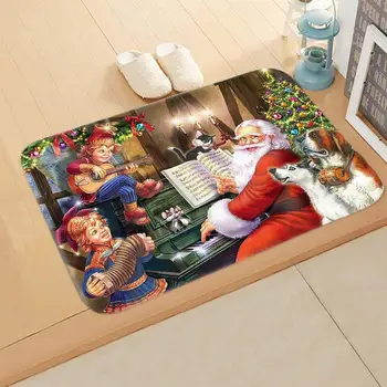 

Santa Claus Christmas Mat Outdoor Carpet Merry Christmas Decor for Home Christmas Ornaments Xmas Gift New Year 2021