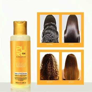 

PURC 12% Banana Flavor Keratin Treatment Shampoo Set Smooth Hair Repairing Keratin Hair Damage For Hair Care TSLM1
