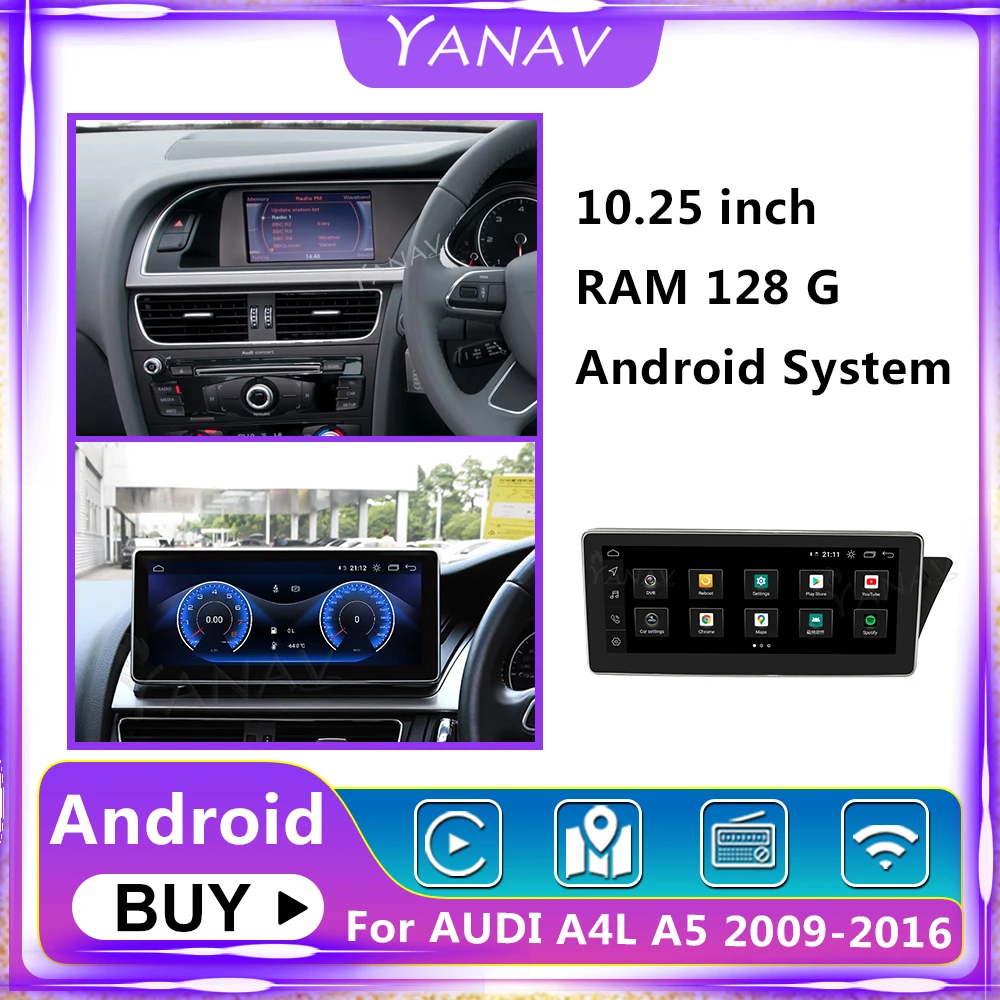 Car Radio Multimedia For Audi A4l A5 20092016 Right Hand Android Gps Navigation Video Player