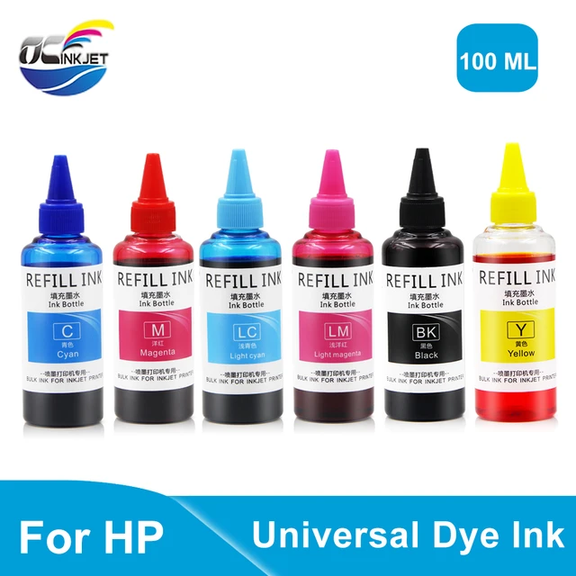 100ml Universal Refill Dye Ink Epson L800 L1300 1390 For Hp Canon Brother Deskjet Desktop Printer 6 Colors - Ink Refill Kits - AliExpress
