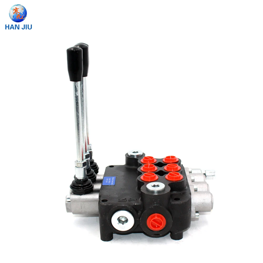 

3 spool 21gpm Monoblock hydraulic directional control valve 3P80 Spool Valves