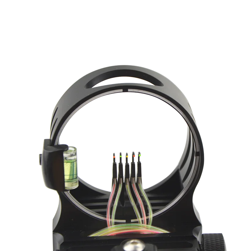 Bowsight 5 контактов стрельба из лука блочный лук прицелы лазерный светодиодный светильник с подсветкой оптического волокна микро оптический прицел Охота стрельба из лука d