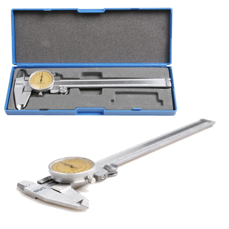 

Dial Vernier Caliper Gauge 0-150mm Micrometer Tool Stainless Steel 0-6" & Case 100% Brand New And High Quality Dial Caliper