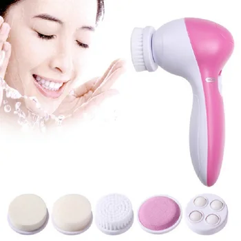 

5 in 1 Multi-Function Portable Facial Exfoliator Brush Skin Pore Cleaning Tools Cleaner Skin Care Massager Facial Cleaning Brush