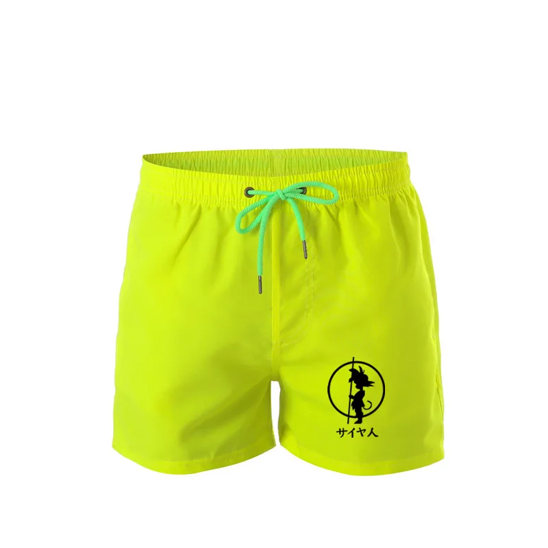 Fluorescent yellow17 Мужские спортивные шорты для бега, пляжа,, быстросохнущие мужские шорты для серфинга, одежда для плавания для мужчин - Цвет: Fluorescent yellow17