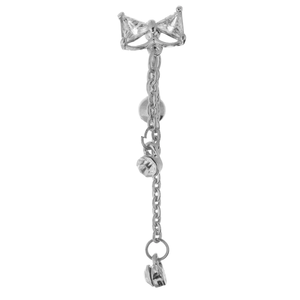 Belly Button Rings Gold silver color Bow tie Navel Rings Nombril Knot Bellys Body Piercing Jewelry