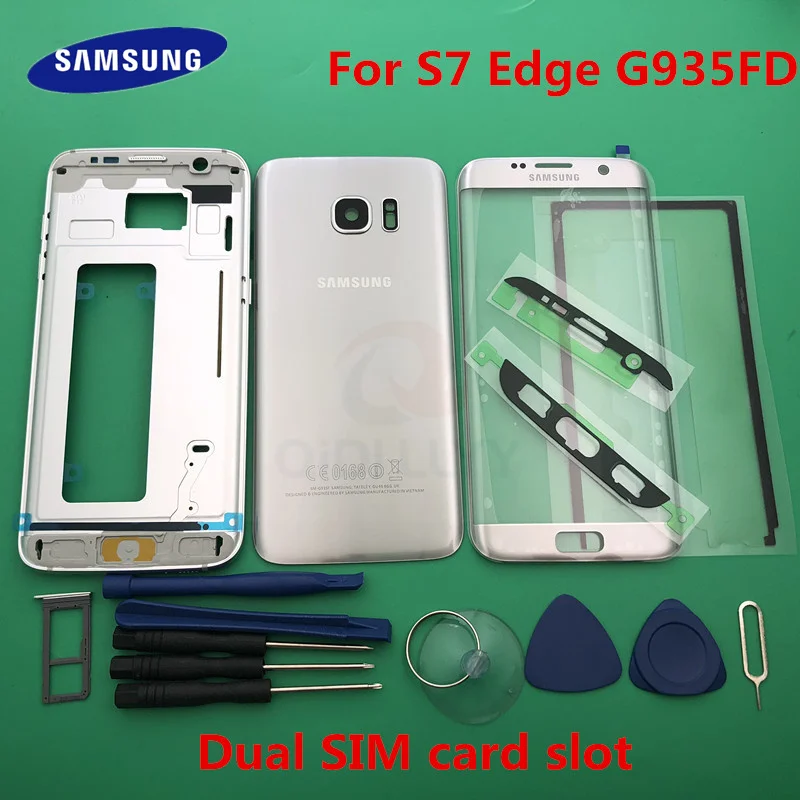 Can you replace the screen on a galaxy s7 edge Original Full Body Back Cover Front Screen Glass Lens Middle Frame For Samsung Galaxy S7 Edge G935fd Replace All Parts Mobile Phone Housings Frames Aliexpress