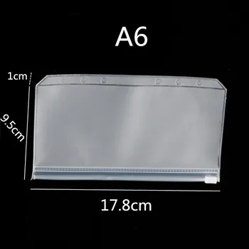 

20PCS notebook refill accessories EVA storage bag 6 holes A6 loose-leaf hand account plastic frosted storage bag