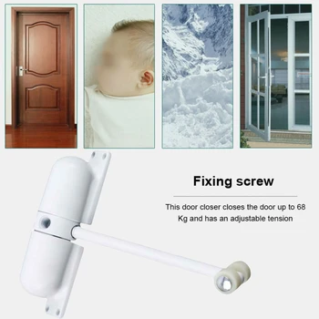 

Strong Zinc Door closer Tool Surface Mounted Spring Loaded Adjustable Auto
