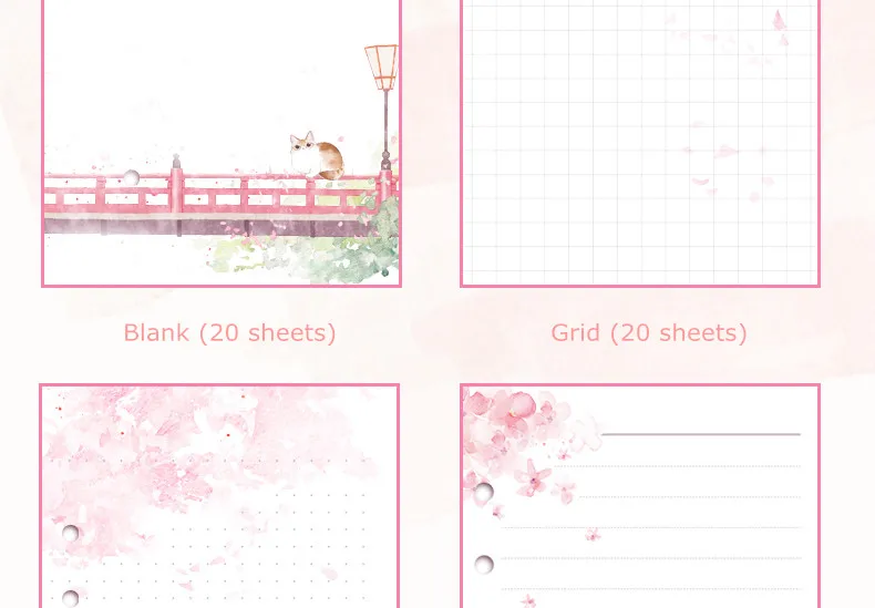 Cherry Blossoms Sakura Diary Gift Set - 23 - Kawaii Mix