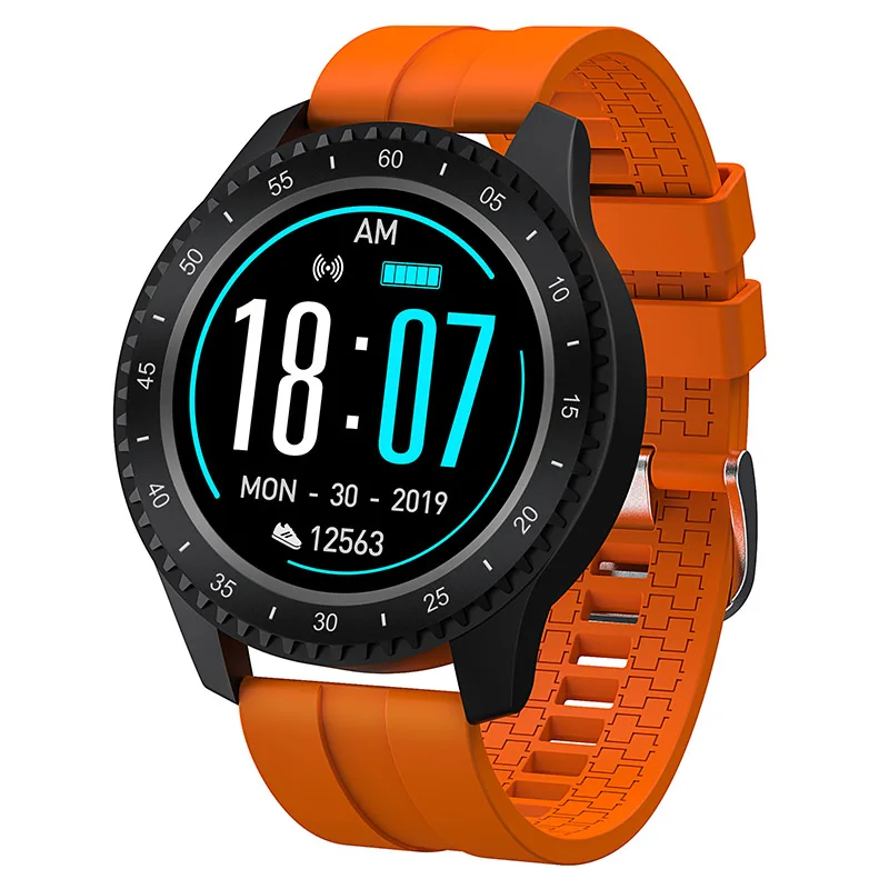 F17 Smart Watch 1.54 inch IP68 Waterproof Sport Pedometer Fitness Activity Tracker Heart Rate Monitor Smartwatch For Android IOS - Цвет: Orange