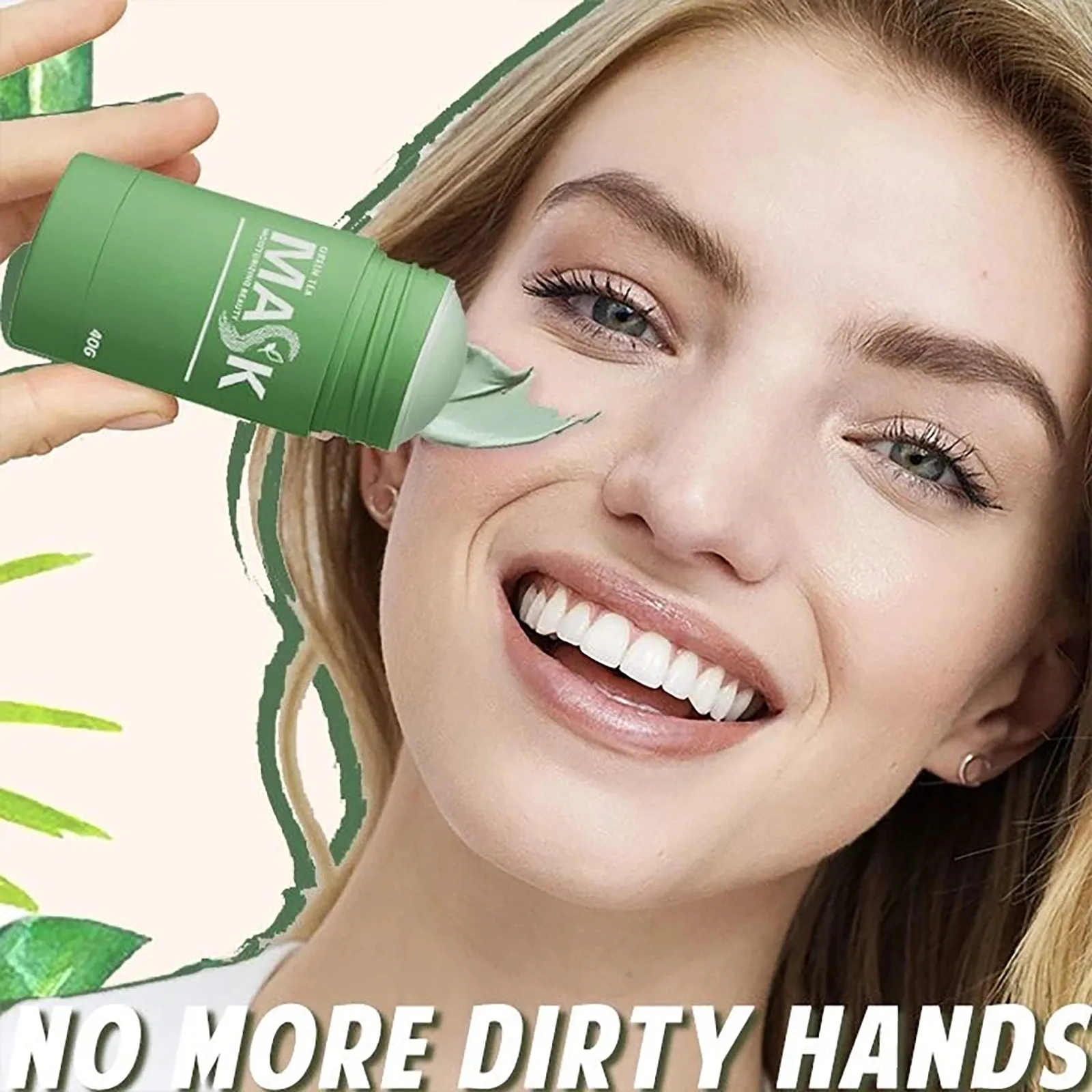 Mascarilla purificadora de té verde, máscara con Control de aceite y antiacné, berenjena, sólida y fina