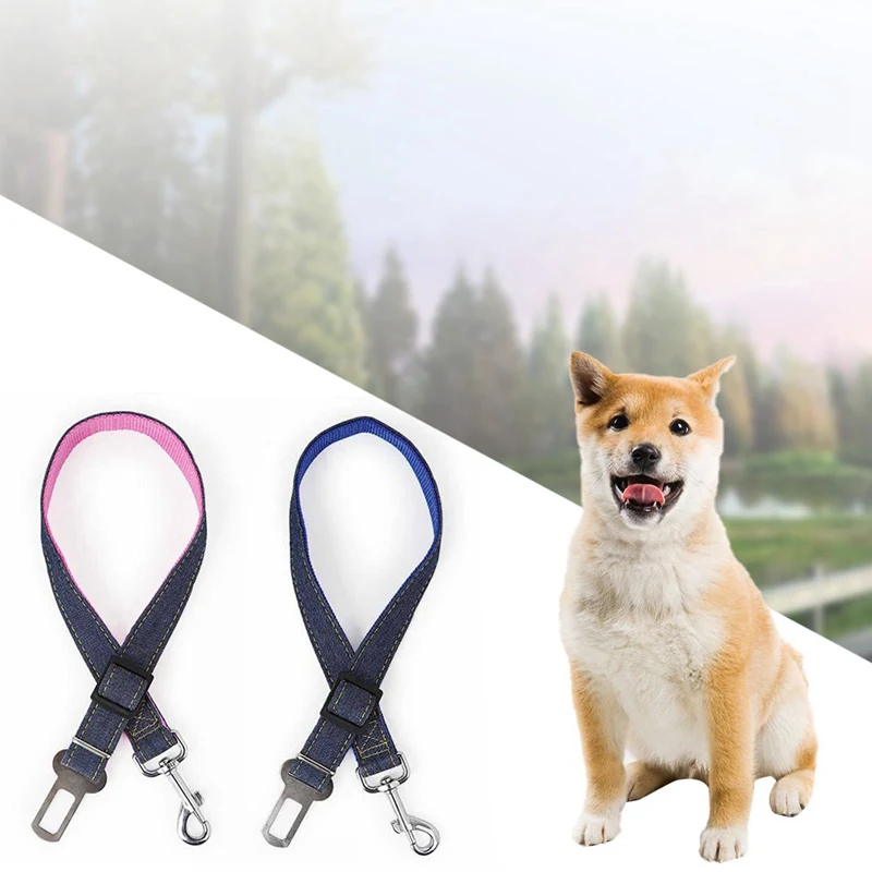 

42-70 Cm Cowboy Pet Car Safety Rope Dog Pet Car Safety Seat Belt Restraint Lead Travel Leash Nylon Dog Seat Belt Harness
