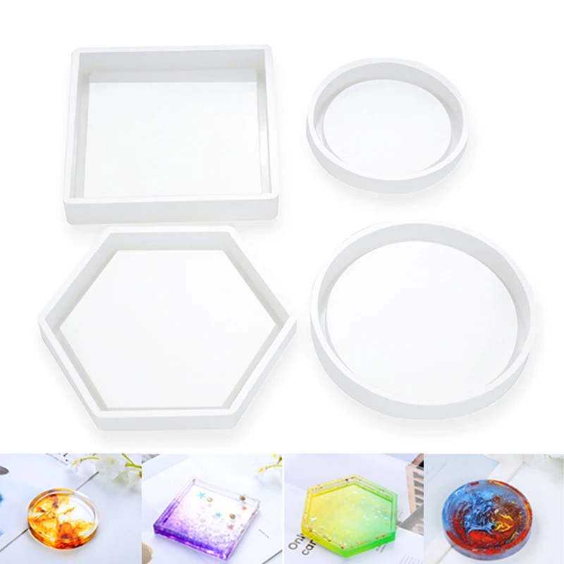 1pcs Coaster Resin Silicone Cup Mat Pad Mold Jewelry Making Epoxy Mould Tool Craft | Дом и сад