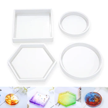 

1pcs Coaster Resin Silicone Cup Mat Pad Mold Jewelry Making Epoxy Mould Tool Craft