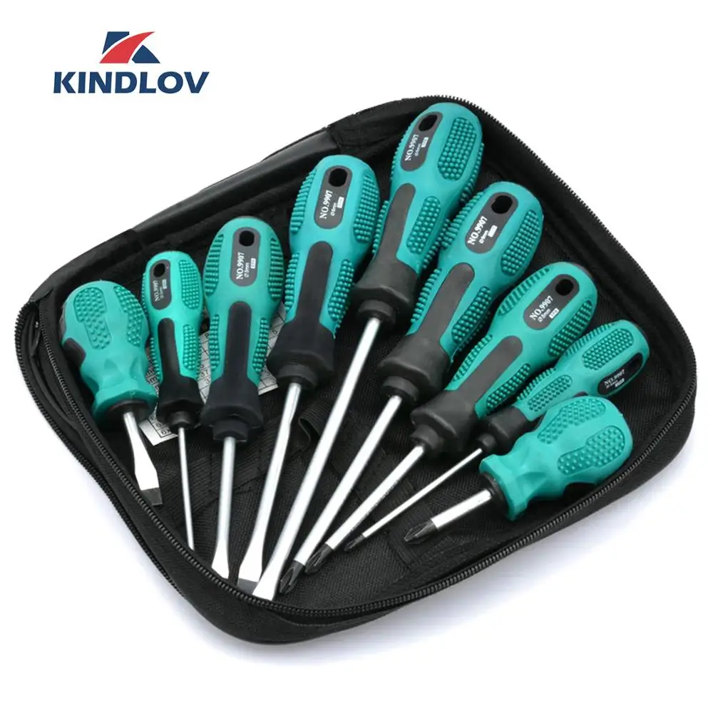 KINDLOV Отвертка Набор прецизионных отверток Torx с шестигранным винтом Магнитный Бит Изолированная ручка 6/9 шт Многофункциональный ремонтный набор ручных инструментов|Отвертка|   | АлиЭкспресс