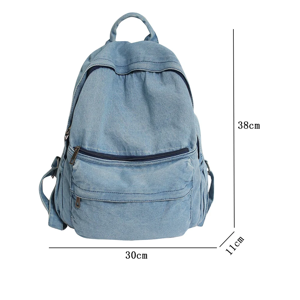 2021 New Female Backpack Fashion Mini Denim Backpacks Woman Students Bags Teen Girl School Bag Youth Women Rucksack Mochila