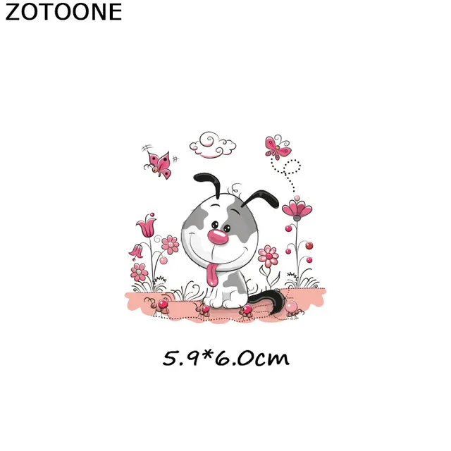 ZOTOONE Cute Cartoon Animal Patches Heat Transfer Iron on Patch for T-Shirt Children Gift DIY Clothes Stickers Heat Transfer G 1020