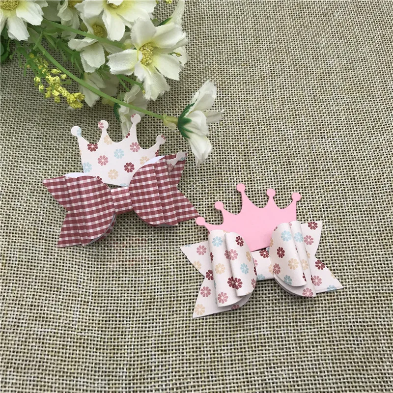 Bow Crown Bowknot Metal stencil mold Cutting Dies decoration scrapbook die cuts Album Paper Craft Embossing DIY Card Crafts