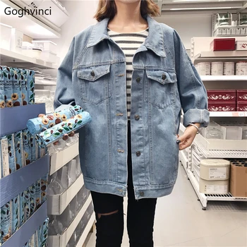 

Jackets Women Pockets Girls Long Sleeve Loose Jacket Womens Casual Harajuku BF Chic Daily Sutdents Korean Style Coats Harajuku