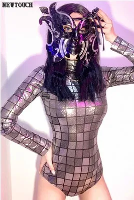 Боди Женский Бар Певица Боди Мигающий Купальник Сексуальная Ночная Одежда Танцевальный Костюм Сценический Праздновать Наряд Dj High fork одежда
