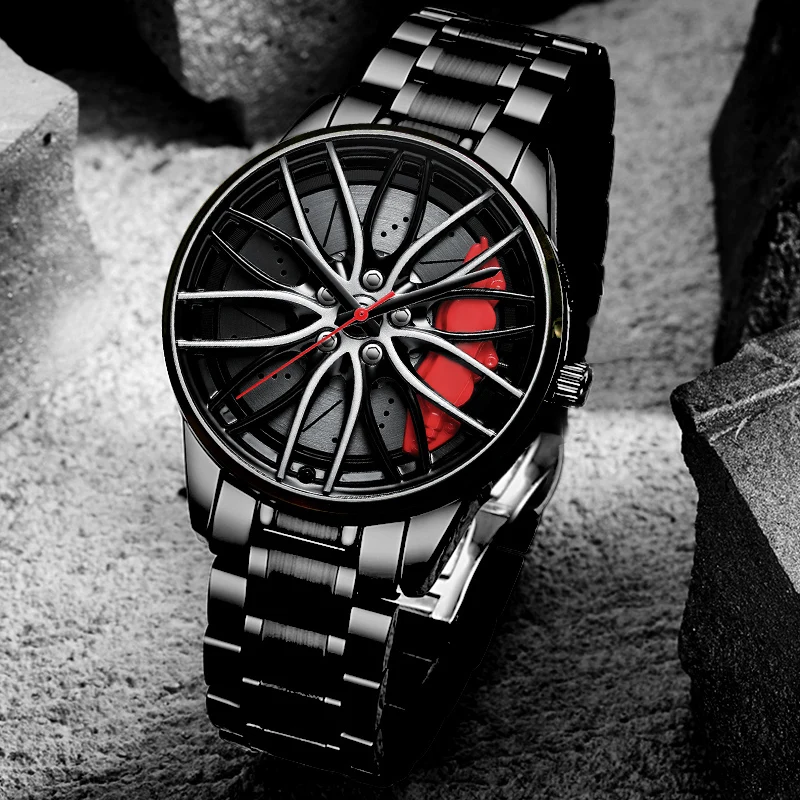 NIBOSI TE37 Uomini Mozzo del Cerchio Della Vigilanza del Metallo Design  Personalizzato Auto Non Stampa Wheel Rim Hub Uomini Della Vigilanza Orologio  Da Polso Personalizzato relogio Masculino - AliExpress Watches