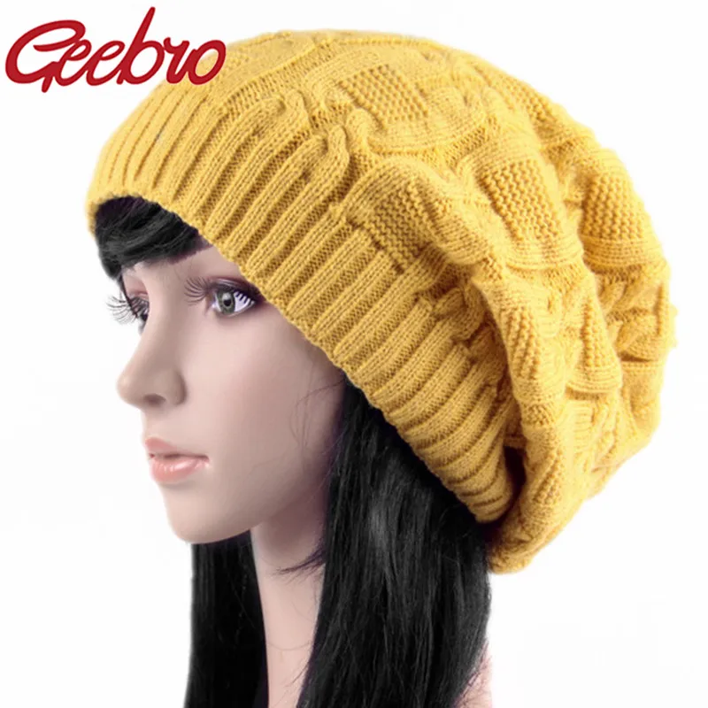 Geebro женские модные зимние шапки с ворсом вязаная фетровая шапка осенние