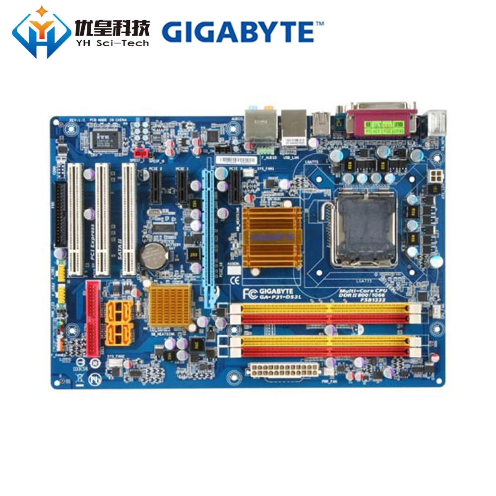 

Original Used Desktop Motherboard Gigabyte GA-P31-DS3L P31 LGA 775 Core 2 Extreme/Core 2 Quad/Core 2 Duo DDR2 ATX