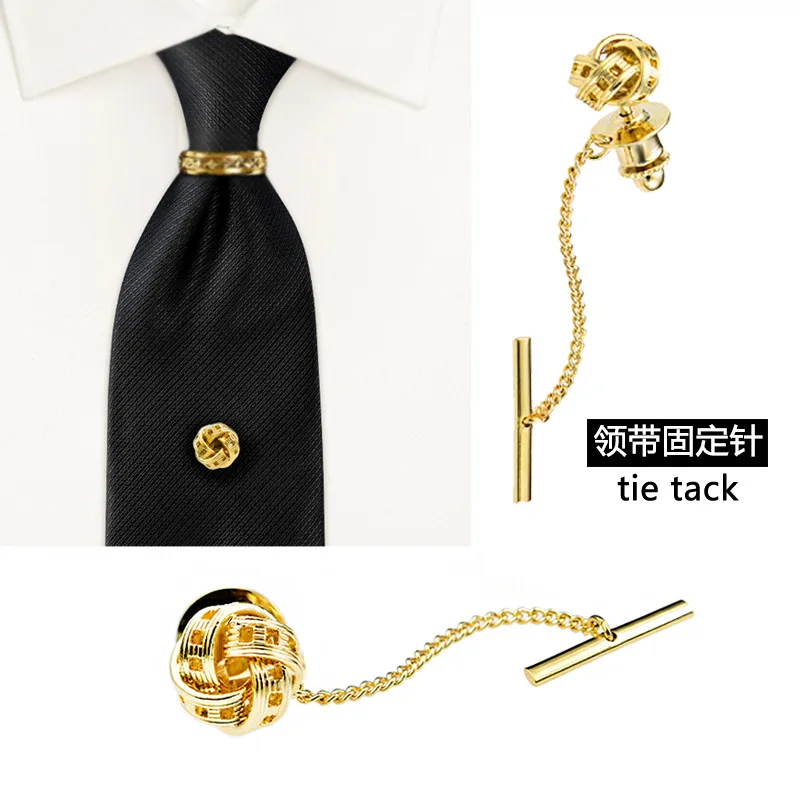 Tie Collar Pin Shirt Clip Clasp Copper Bar Brooch Mens Business Suit Jewelry 