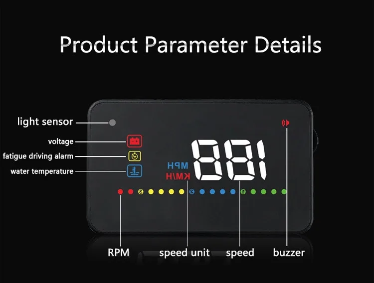 Newest Best Sell Car projector Speedometer OBD2/OBDII 3.5 inch Car HUD A200 Car Head Up Display HUD