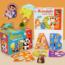 Crianças montessori quebra cabeça brinquedos alfabeto número gráfico jogo de correspondência cedo materiais educativos brinquedo para crianças presente