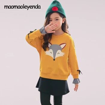 

Girls Clothes Set Cartoon Sweatshirt +Legging skirt 2Pcs Autumn Girls Suit Teenage spring Kids Casual Clothes For Girls 4-13 Yea
