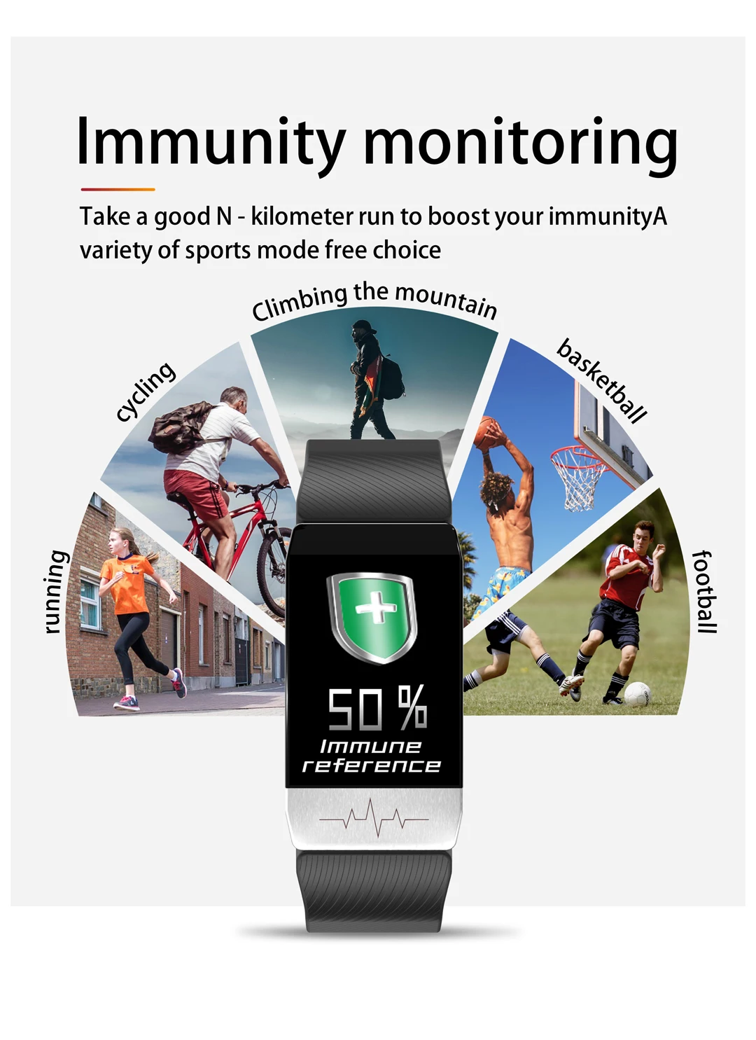 T1S Smart Watch Band With Temperature Measure ECG Heart Rate Blood Pressure Monitor Weather Forecast Drinking Remind Wristband