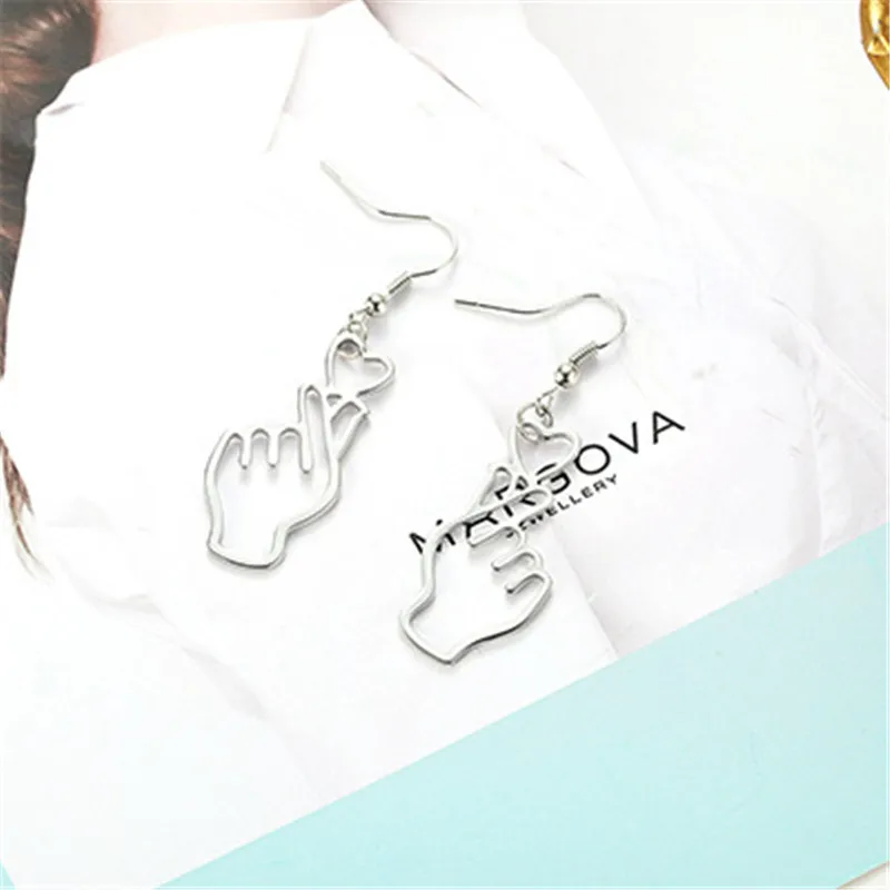Style 17 Silver Серьги в виде лица, простые серьги с человеческим лицом для женщин, модные абстрактные полые женские длинные серьги, бижутерия, подарки - Metal Color: Style 17 Silver