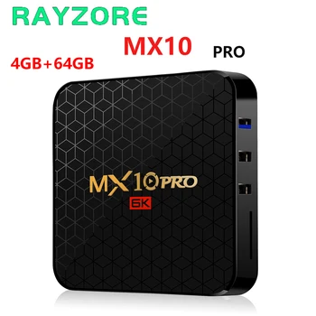 

MX10 PRO Android 9.0 Smart TV Box 4GB RAM 64GB ROM Allwinner H6 Quad Core Media Player 2.4G Wifi USB 3.0 6K HD Smart Set Top Box