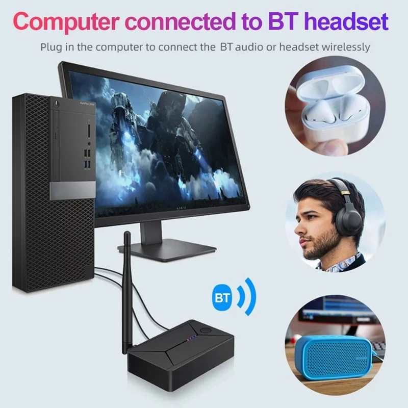Tx13 Bluetooth 5 0 o Transmitter 3 5mm Aux Jack Rca USB Coaxial Optical Stereo Wireless Adapter for Tv Pc Headphone