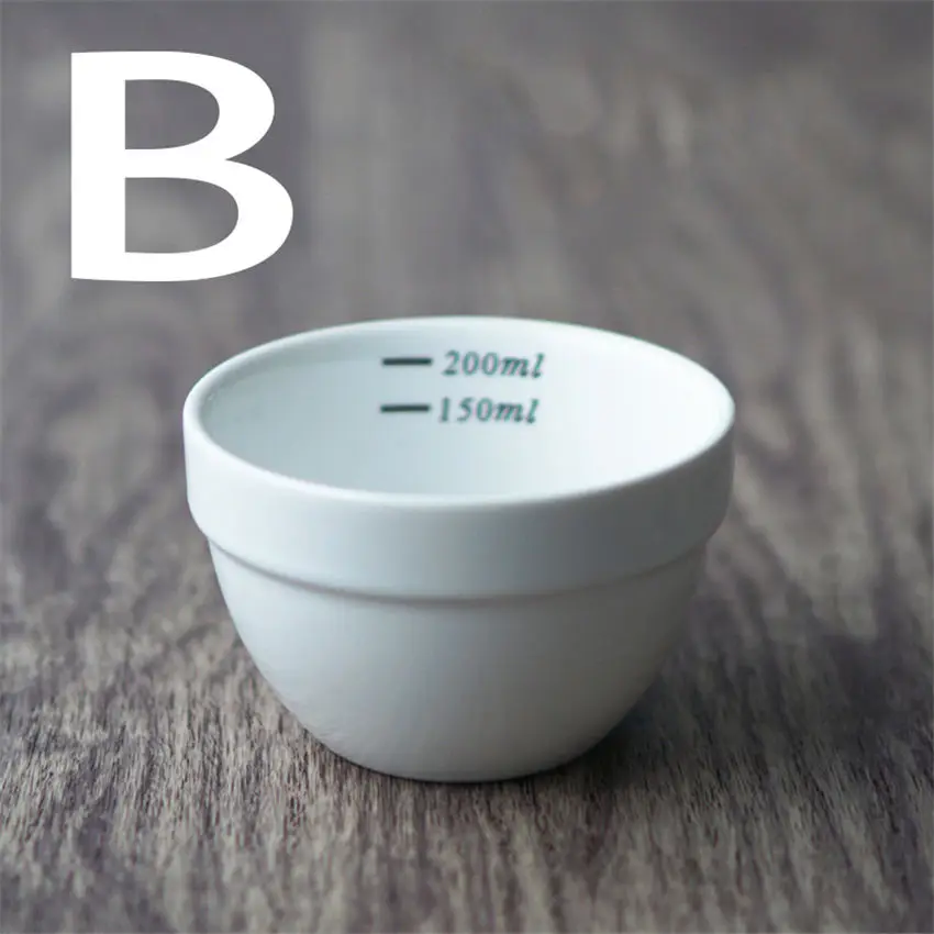 Чашка для кофе эспрессо 150-200 мл керамическая измерительная чаша для кофе соревнование выпечки/сухие ингредиенты/жидкие аксессуары - Цвет: B