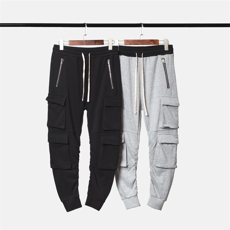 OSCN7 Loose Stripe Leisure Sweatpants Men Fall Fashion Streetwear Casual High Street Mens Pants Women Trousers 9620