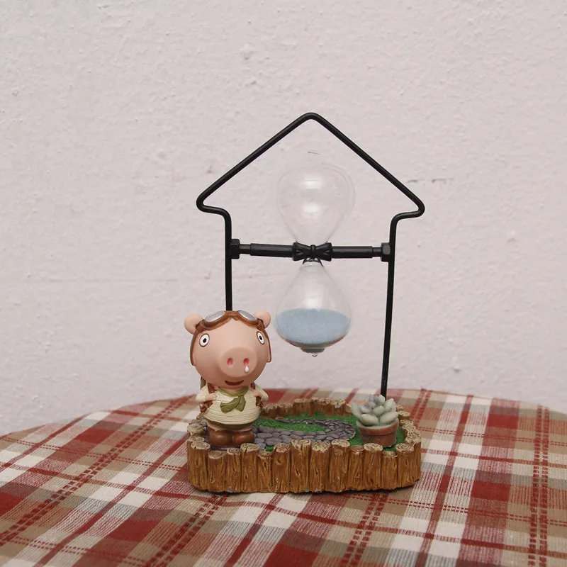 Ретро песочные часы таймер украшение zakka креативное домашнее украшение для гостей поросенок песочные часы
