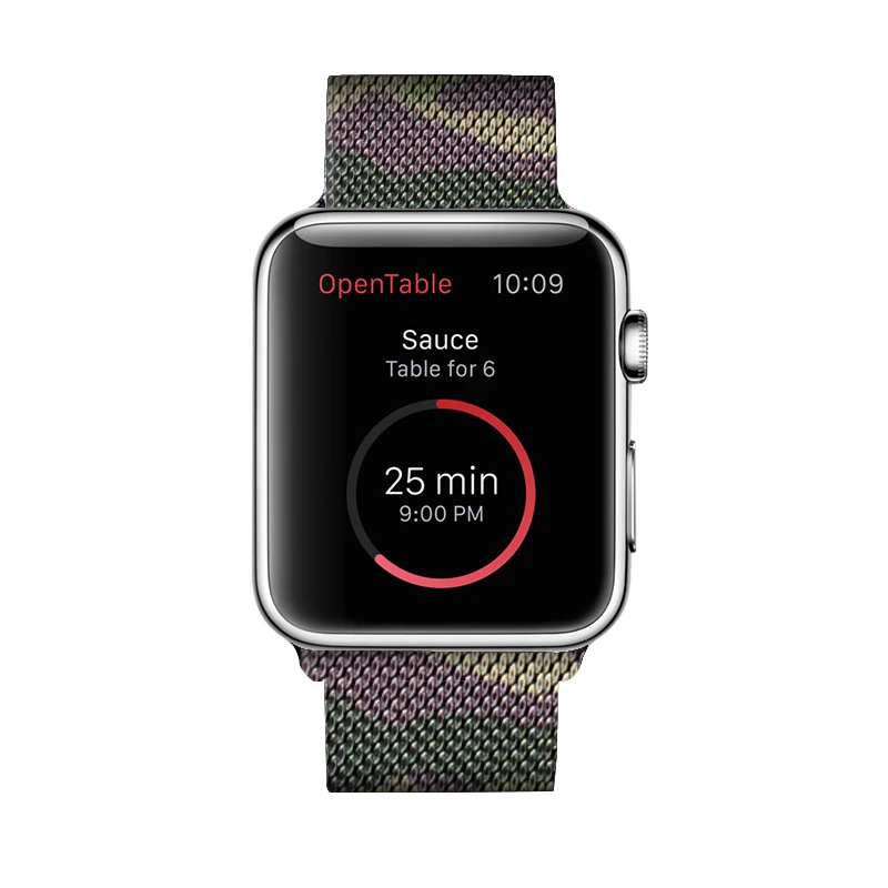 Зеленый камуфляж Milanese Sport Watch Band 40 мм 44 мм для Apple Watch Series 4 металлический браслет 38 мм 42 мм браслет для Iwatch 3